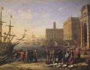 Claude Lorrain View of a Port with the Capitol (mk05) oil painting artist
